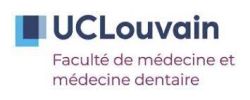 Logo UCLouvain - Formation universitaire continue et diplômes des dentistes généralistes du Cabinet Bara